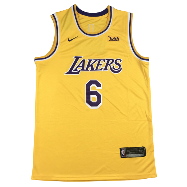 Баскетбольная джерси Nike LeBron James Los Angeles Lakers №6 Yellow