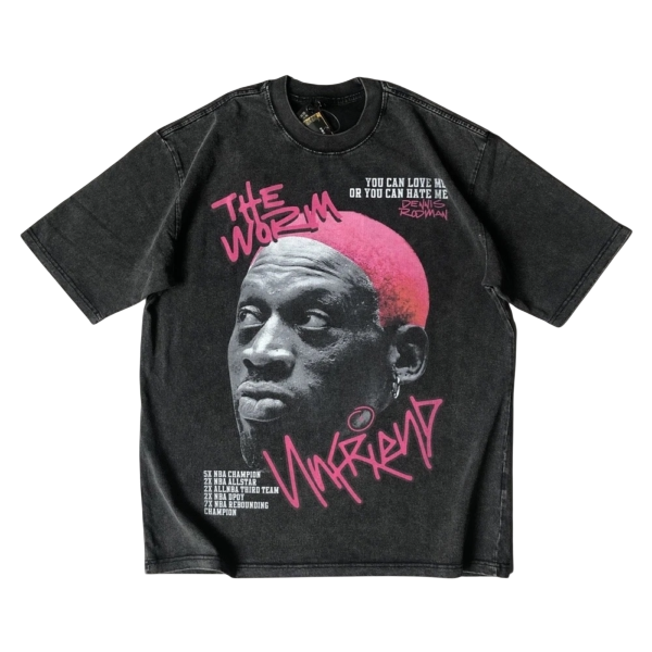 Футболка Dennis Rodman The Worm Black Pink